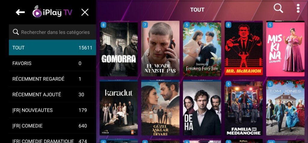 Abonnement IPTV iPlay IPTV Premium séries
